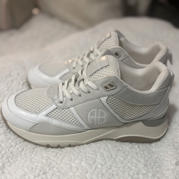 Anine Bing Dina Sneakers Women’s Size 8 US/38 EU White Beige -Gorgeous Condition - Picture 5 of 16